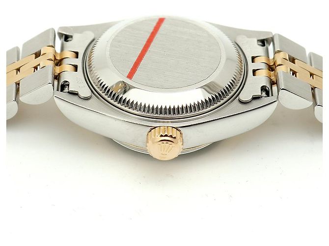 Rolex Reloj Datejust Combi para mujer con esfera limitada de números romanos blancos original - vista 13