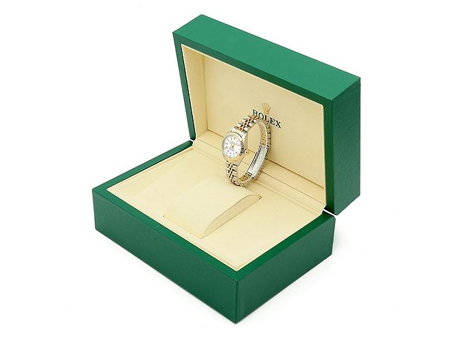Rolex Reloj Datejust Combi para mujer con esfera limitada de números romanos blancos original - vista 26