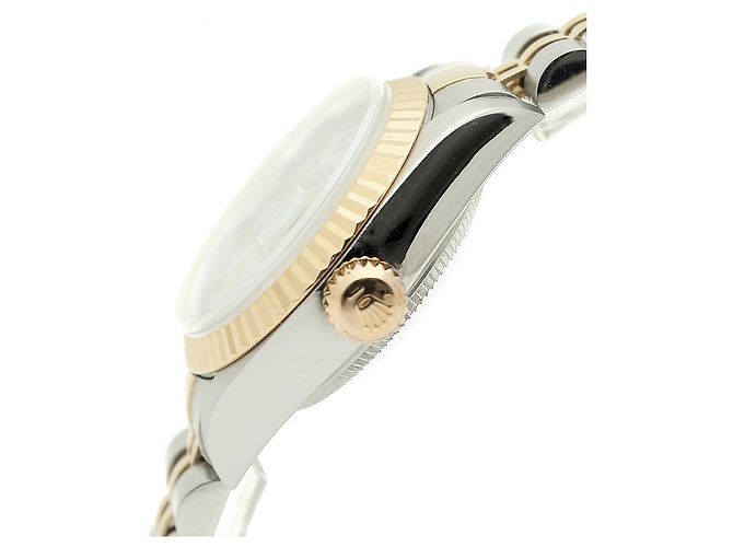 Rolex Reloj Datejust Combi para mujer con esfera limitada de números romanos blancos original - vista 9