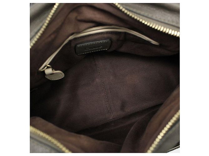 Chloé Paraty Medium Schultertasche aus grauem Leder mit Goldbeschichtung Braun - Ansicht 8