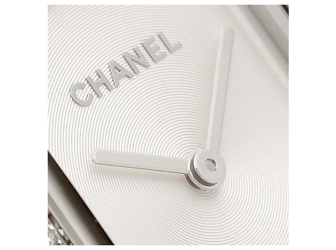 Chanel Boyfriend Steel Leder Damenuhr Medium mit Diamanten Silber - Ansicht 13