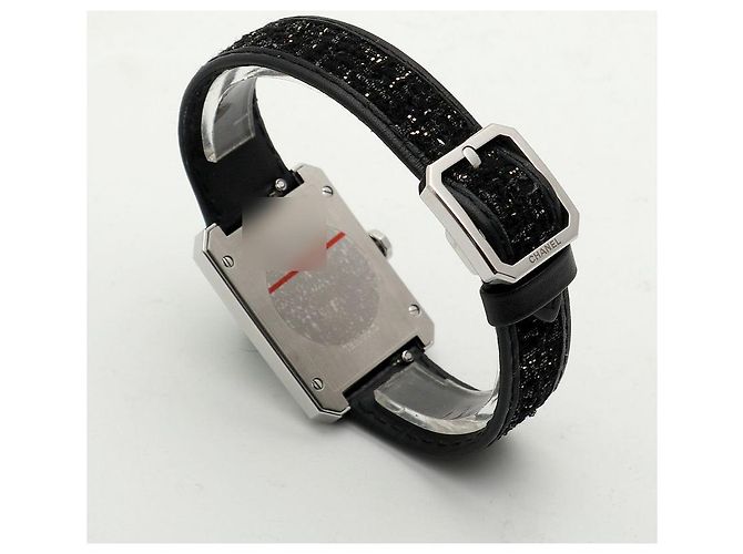 Chanel Boyfriend Steel Leder Damenuhr Medium mit Diamanten Silber - Ansicht 18
