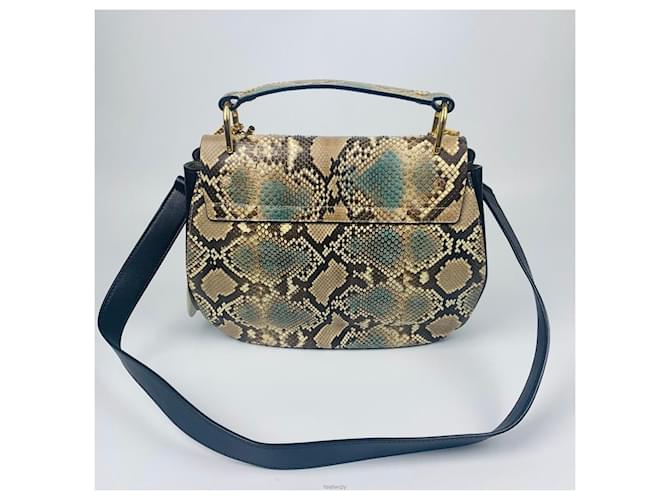 Chloé Bolsa de ombro Python Drew Gold (Médio) Multicor - vista 2