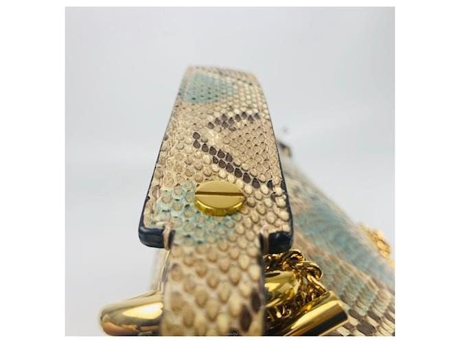 Chloé Bolsa de ombro Python Drew Gold (Médio) Multicor - vista 7