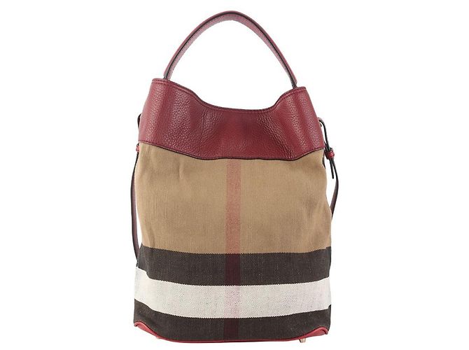Burberry Borsa a secchiello House Check Ashby Susanna con nappa Multicolore - vista 3