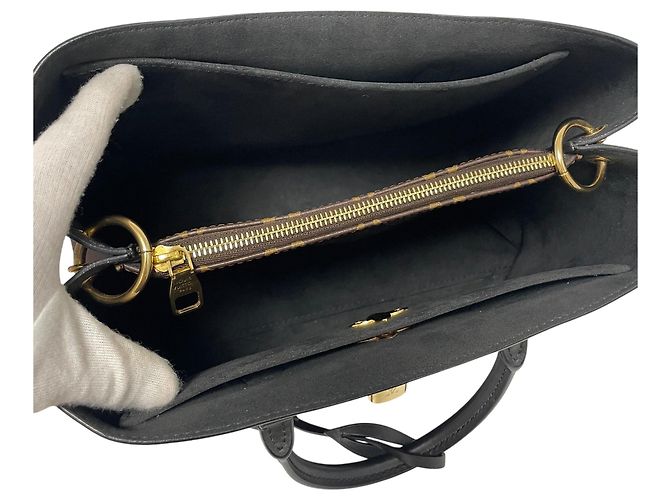Louis Vuitton Bolsa Tote e Bolsa de Ombro Monogram Flower Preto - vista 5