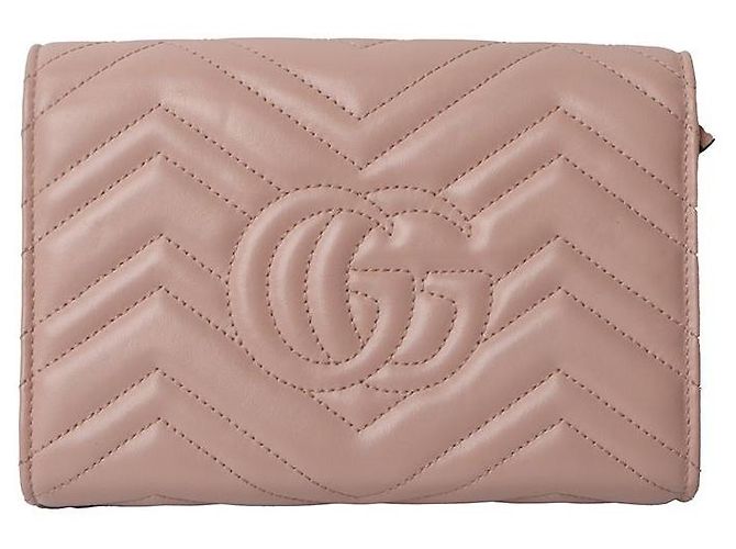Gucci Borsa a tracolla mini GG Marmont trapuntata Rosa - vista 4