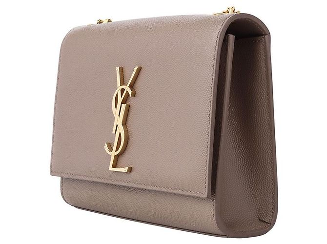 Saint Laurent Borsa a tracolla piccola Kate in monogramma Caviar Rosso - vista 2