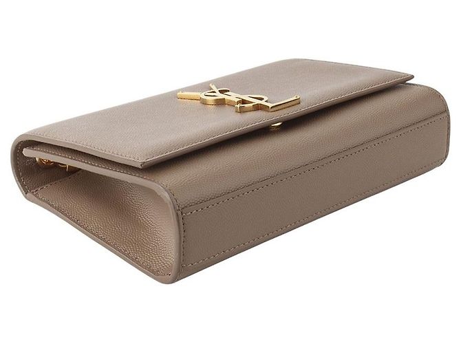Saint Laurent Borsa a tracolla piccola Kate in monogramma Caviar Rosso - vista 5