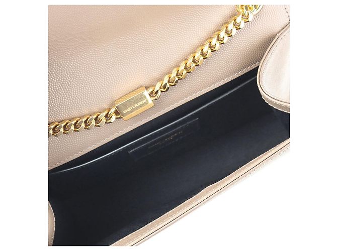 Saint Laurent Borsa a tracolla piccola Kate in monogramma Caviar Rosso - vista 7