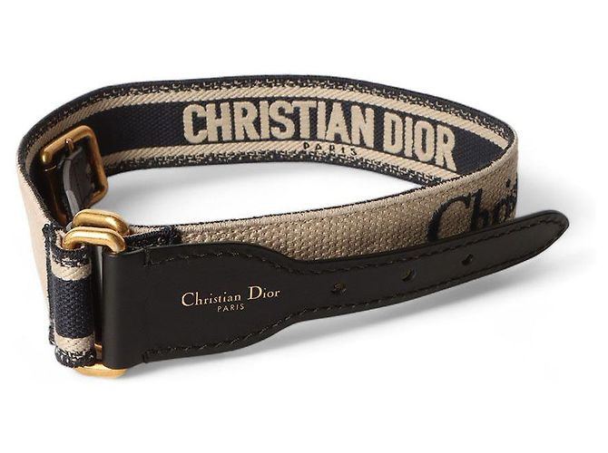 Dior Canvas Signature Logo bestickter Oblique Gürtel Mehrfarben - Ansicht 2