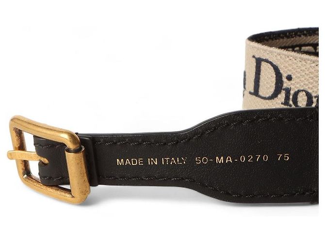 Dior Canvas Signature Logo bestickter Oblique Gürtel Mehrfarben - Ansicht 3