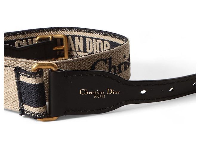 Dior Canvas Signature Logo bestickter Oblique Gürtel Mehrfarben - Ansicht 6