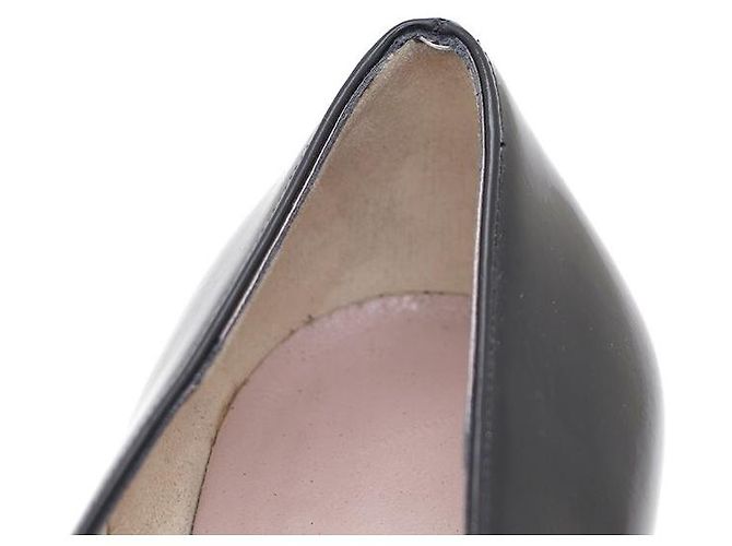 Salvatore Ferragamo Scarpe da donna in pelle lucida con logo Bar Nero - vista 7