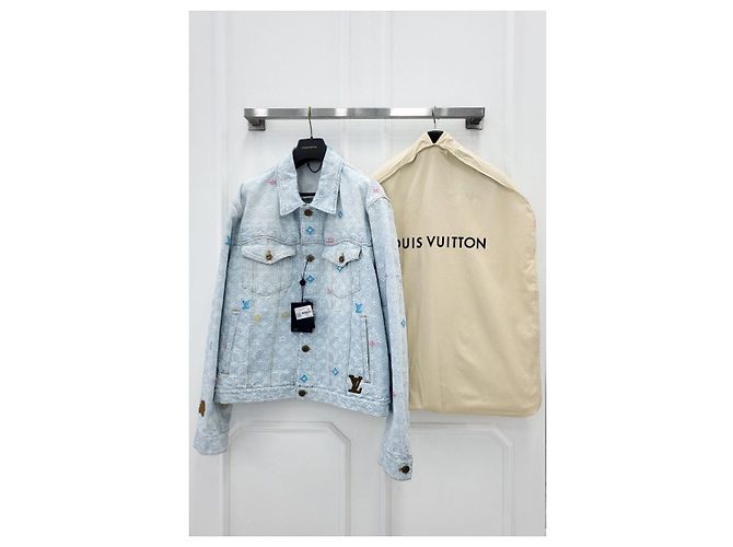 Louis Vuitton Giacca in denim Tyler Monogram Bianco - vista 10