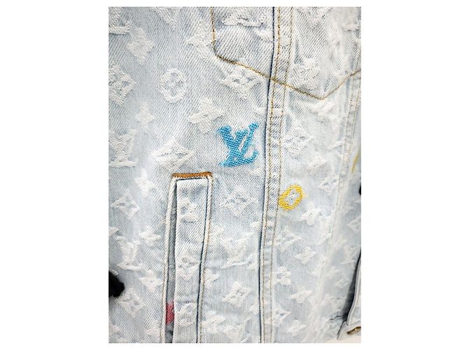 Louis Vuitton Giacca in denim Tyler Monogram Bianco - vista 3