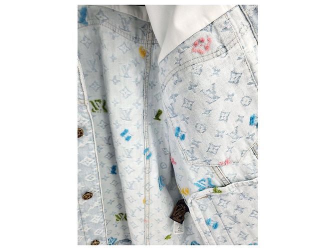Louis Vuitton Giacca in denim Tyler Monogram Bianco - vista 7