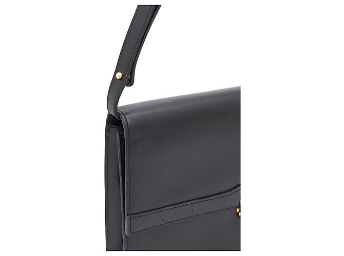 Dior Borsa a tracolla in pelle con logo CD dorato Nero - vista 5