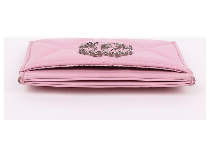 Chanel Rosa Kartenetui mit silbernem Logo Pink - Ansicht 11