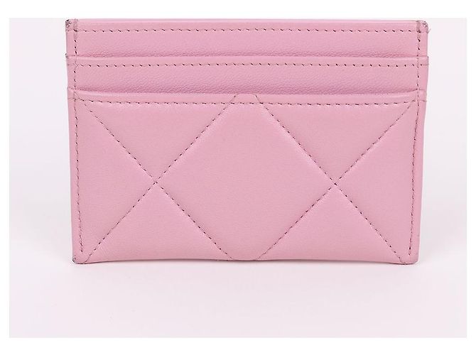 Chanel Rosa Kartenetui mit silbernem Logo Pink - Ansicht 6