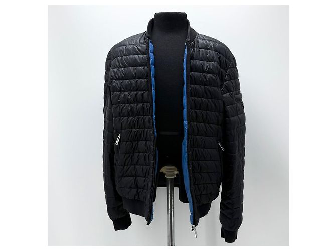 Prada Leichte gesteppte Herrenjacke mit Triangle-Logo Schwarz - Ansicht 4