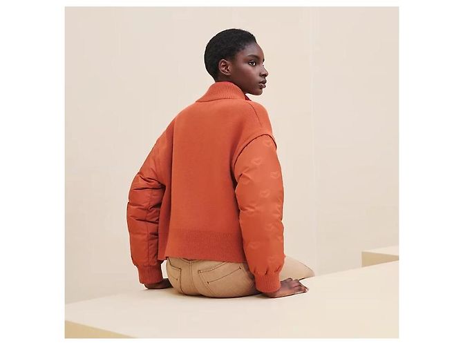 Hermès Effect Kaleidoscope Reißverschlussjacke Orange - Ansicht 3