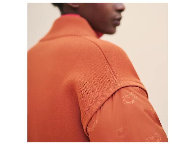 Hermès Effect Kaleidoscope Reißverschlussjacke Orange - Ansicht 5
