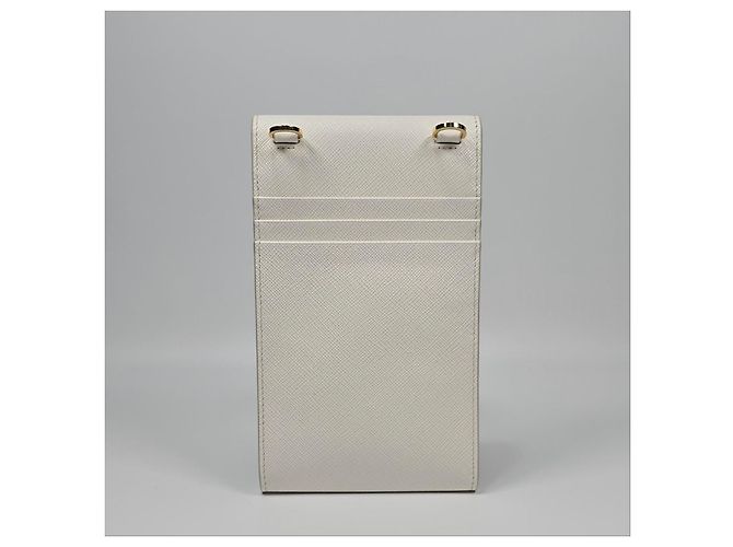 Prada Mini borsa in pelle Saffiano Argento - vista 3