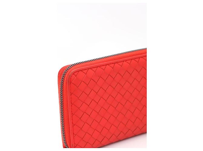 Bottega Veneta Cartera Larga Intrecciato Roja - vista 4
