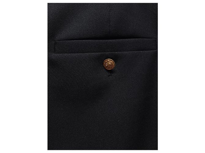 Louis Vuitton Shorts casuales LV con botones de oro negro - vista 4
