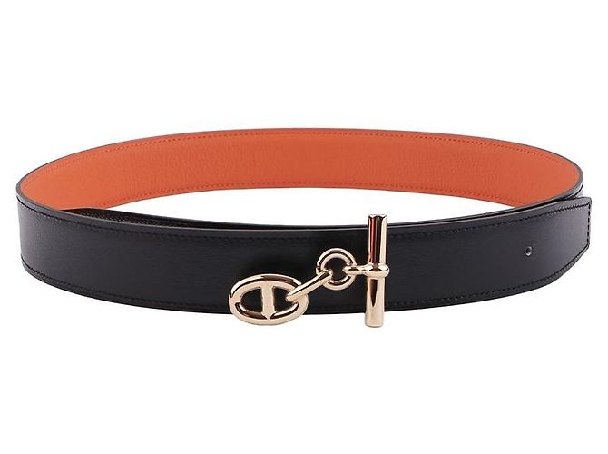 Hermès Men's Yachting Belt Buckle Reversible Double-Sided Leather Strap Multiple colors - view 4