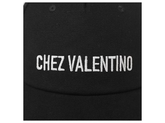 Valentino Bestickte Baseballkappe aus Baumwolle Schwarz - Ansicht 8