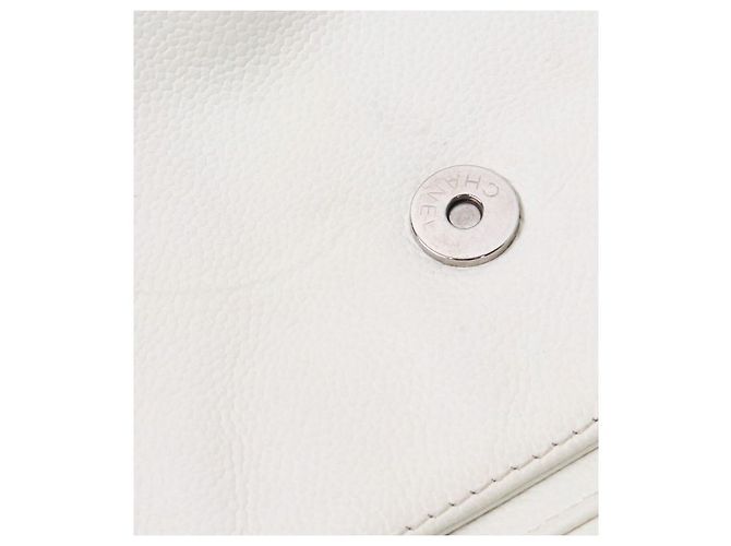 Chanel Borsa a tracolla White Perforated Big CC Flap Bianco - vista 13