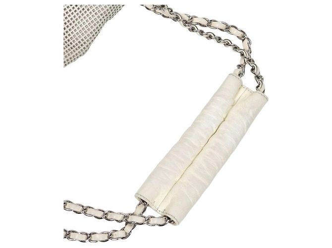 Chanel Borsa a tracolla White Perforated Big CC Flap Bianco - vista 8