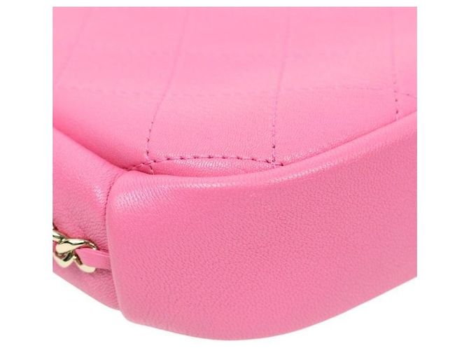Chanel Bolsa de ombro com corrente acolchoada rosa - view 8