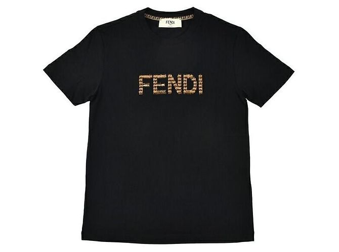 Fendi Camisetas de algodão Preto - vista 3