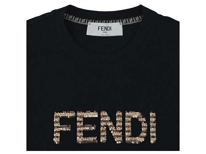 Fendi Camisetas de algodão Preto - vista 4