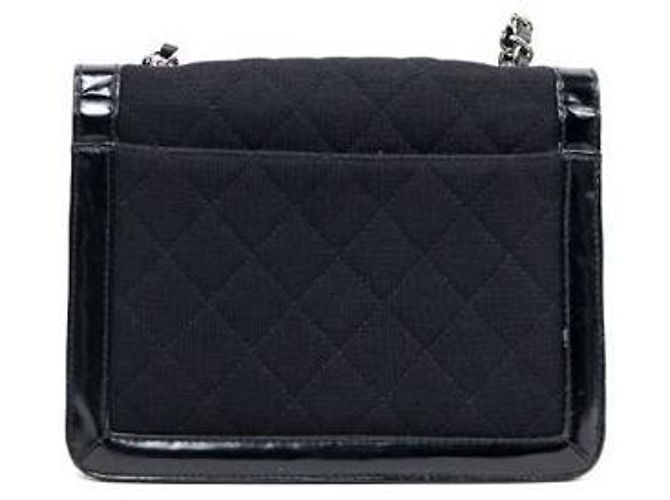 Chanel Borsa a tracolla in tessuto nero - vista 3