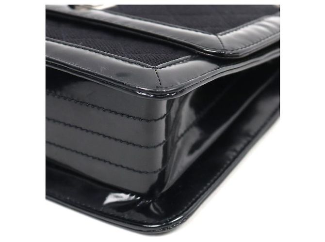 Chanel Borsa a tracolla in tessuto nero - vista 5