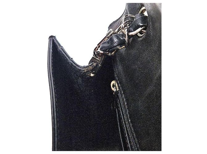 Chanel Borsa a tracolla in tessuto nero - vista 8