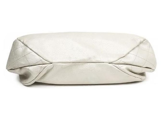 Chanel Borsa a tracolla White Caviar Big CC Chain Bianco - vista 4