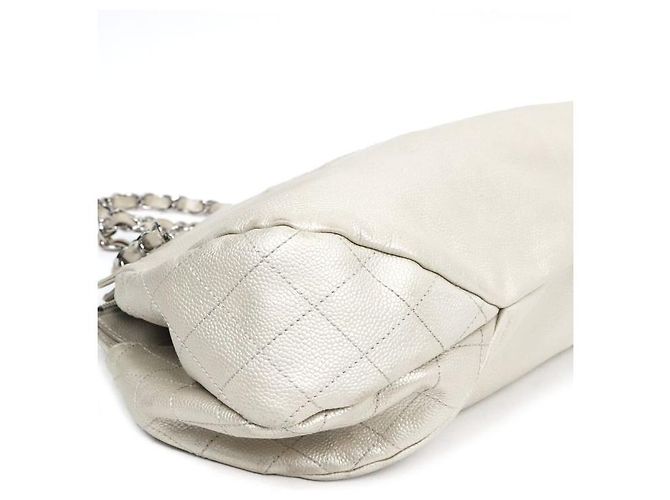 Chanel Borsa a tracolla White Caviar Big CC Chain Bianco - vista 5