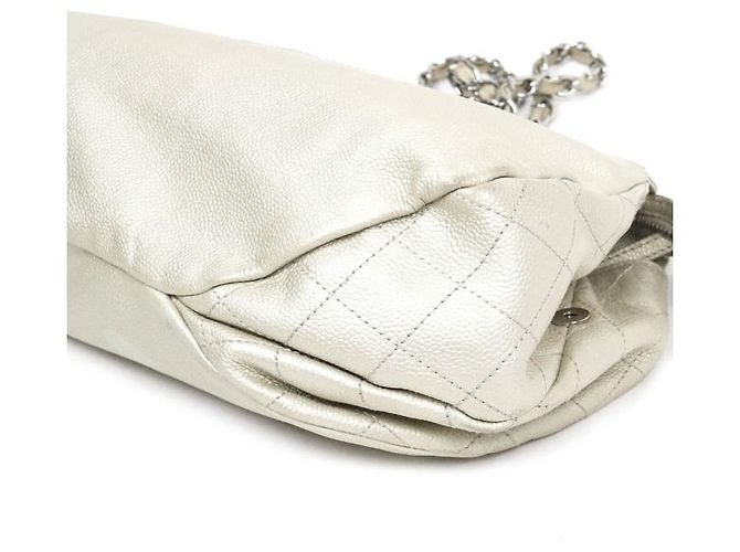 Chanel Borsa a tracolla White Caviar Big CC Chain Bianco - vista 6