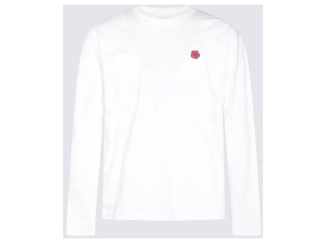 Kenzo Langarmhemd mit Blumenstickerei Silber - Ansicht 4