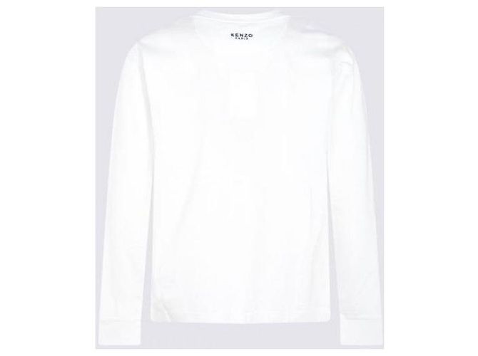 Kenzo Langarmhemd mit Blumenstickerei Silber - Ansicht 5