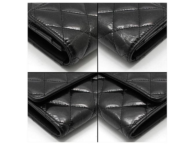 Chanel Black Patent Vintage Card Wallet - view 10