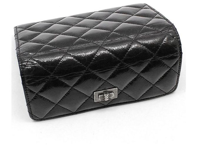 Chanel Black Patent Vintage Card Wallet - view 5