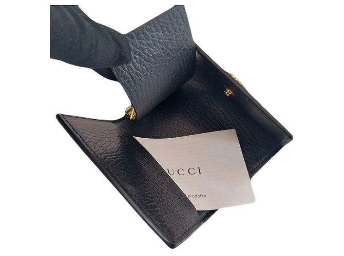 Gucci Black GG Marmont Leather Key Holder Key Case Wallet - view 4
