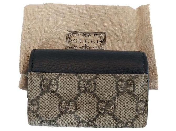 Gucci Black GG Marmont Leather Key Holder Key Case Wallet - view 5