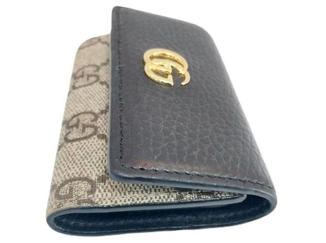 Gucci Black GG Marmont Leather Key Holder Key Case Wallet - view 6